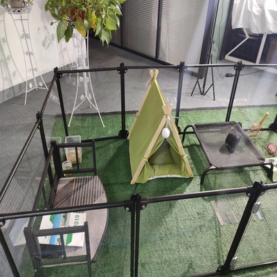 Cenila de aluminio para mascotas 65 x 91 cm 12 paneles Negro Carga de más de 23 toneladas en 40 oficinas centrales