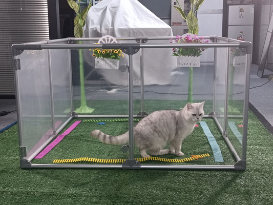 Perrera de mascotas en estilo de moda de casa con recubrimiento en polvo y electroforesis