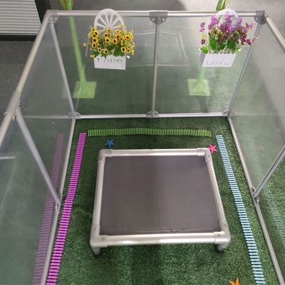 Murallas para mascotas de diseño animal acrílico transparente plegable para un interior fácil y portabilidad