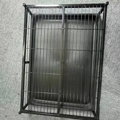 Cuadro de acero de alambre de hierro de tubo cuadrado para orinas de perros Diseño a prueba de salpicaduras y pasos