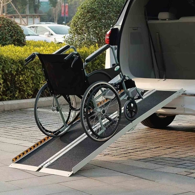 Rampa de scooter de movilidad de aluminio portátil plegable de 36 cm para escaleras escaleras aceras aceras