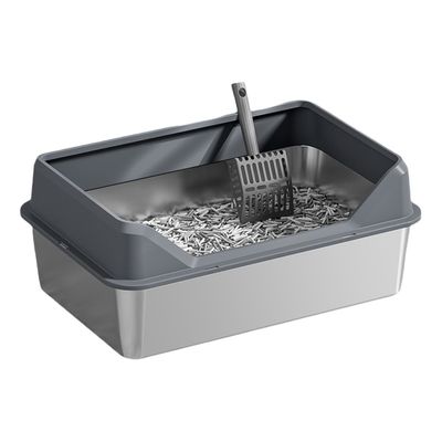 Caja de carga de arena de gato de acero inoxidable y plástico de Maine Cantidades de carga 20 GP 70 conjuntos