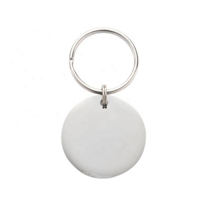 Etiqueta de mascota personalizada círculo de acero inoxidable grabado collar de identificación de nombre para perro gato regalo