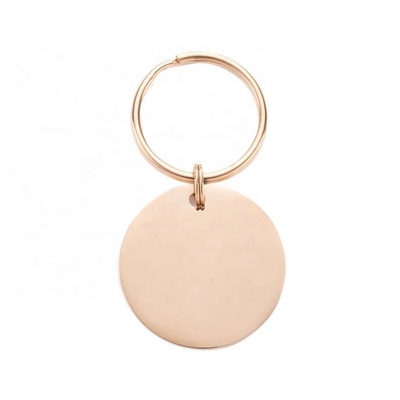 Etiqueta de mascota personalizada círculo de acero inoxidable grabado collar de identificación de nombre para perro gato regalo