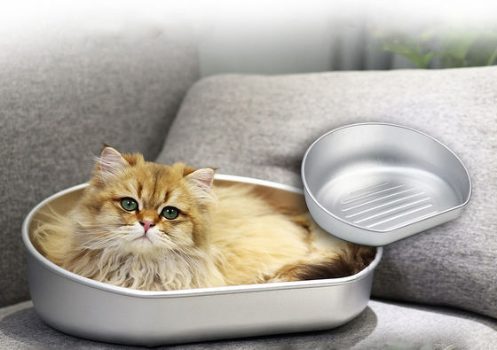 Cama de gato de refrigeración lavable a mano para el material de aluminio de verano y resistente a las mordeduras