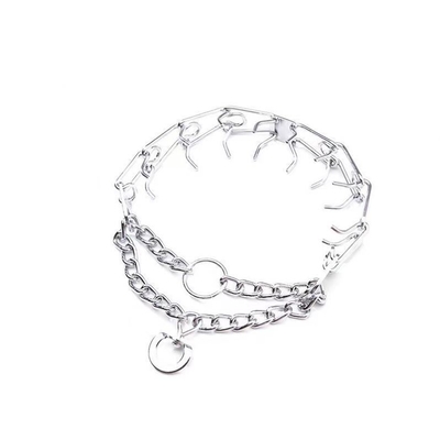 Tamaño del cliente Clase de acero inoxidable separado de estrangulamiento pinchazo Prong collar de entrenamiento de perro