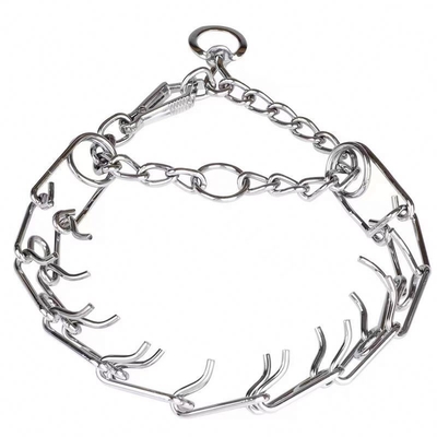 Tamaño del cliente Clase de acero inoxidable separado de estrangulamiento pinchazo Prong collar de entrenamiento de perro