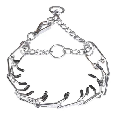 Tamaño del cliente Clase de acero inoxidable separado de estrangulamiento pinchazo Prong collar de entrenamiento de perro