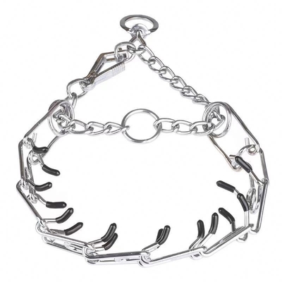 Collar de perro de plata para el entrenamiento de mascotas Aheasoun Prong Collar Choke Collar Pinch Collar