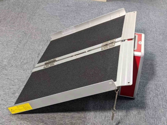 2-8 pies de aluminio de silla de ruedas rampa antideslizante rampa plegable para puerta de umbral rampa portátil