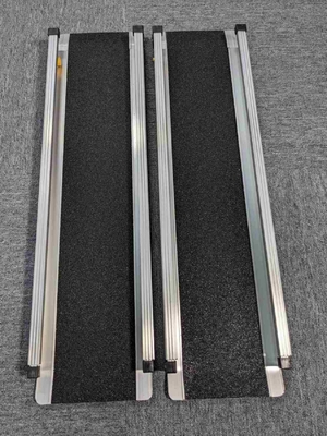 2-8 pies de aluminio de silla de ruedas rampa antideslizante rampa plegable para puerta de umbral rampa portátil