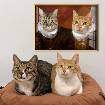 Cuadro personalizado de retrato de mascotas de aleación de aluminio para decoración de mascotas y diseño personalizado