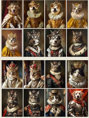 Cuadro personalizado de retrato de mascotas de aleación de aluminio para decoración de mascotas y diseño personalizado