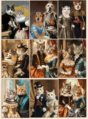 Retrato de mascota Cuadro fotográfico de aleación de aluminio Recuerdo personalizado para perros y gatos