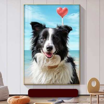 Retrato de mascota Cuadro fotográfico de aleación de aluminio Recuerdo personalizado para perros y gatos