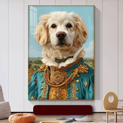 Cuadro de aleación de aluminio personalizado para retratos de mascotas pintura decorativa OEM ODM aceptado