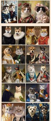 Cuadro de aleación de aluminio personalizado para retratos de mascotas pintura decorativa OEM ODM aceptado