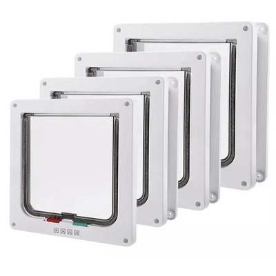 Puerta de mascotas de fácil acceso para gatos dentro y fuera Opciones ALT-FBB-298 en marrón y blanco