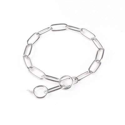 Collar de perro de acero inoxidable de patrón animal para cuerda de tira a prueba de mordeduras personalizada