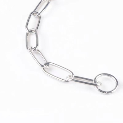 Collar de perro de acero inoxidable de patrón animal para cuerda de tira a prueba de mordeduras personalizada