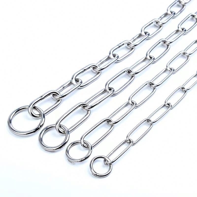 Collar de perro de acero inoxidable de patrón animal para cuerda de tira a prueba de mordeduras personalizada