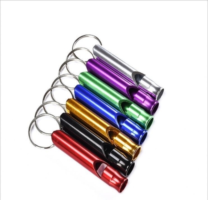 4.5cm*0.8cm llavero de silbato para perros para entrenamiento de mascotas
