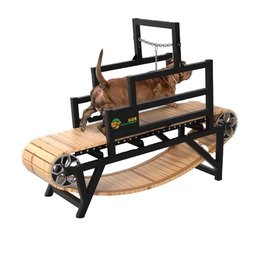 Caminadora para perros de acero inoxidable para pit bulls máquina de correr de cadena de madera sostenible