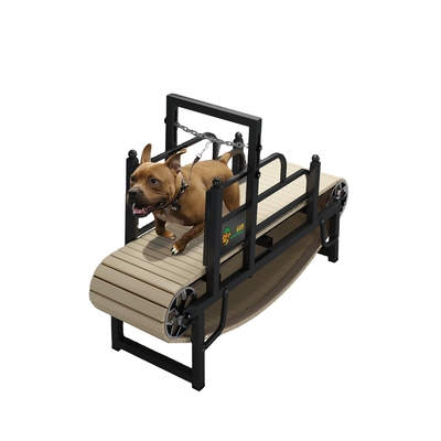 Caminadora para perros de acero inoxidable para pit bulls máquina de correr de cadena de madera sostenible