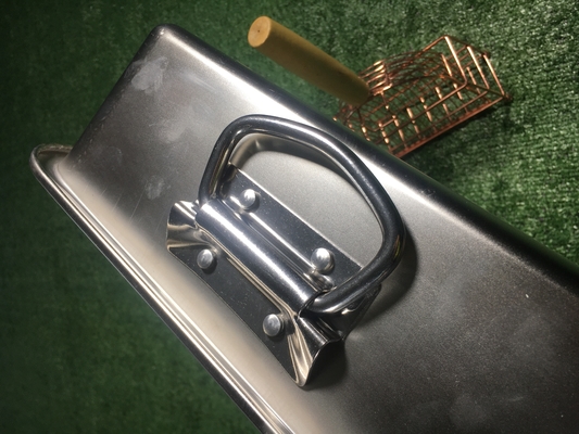 Caja de basura de acero inoxidable para mascotas Baño de baño abierto grande para eliminación rápida y fácil de caca