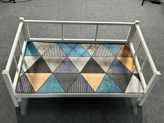 Percha dorada resistente a las mordeduras perrera de hierro forjado cama plegable para gatos de campamento diseño elevado