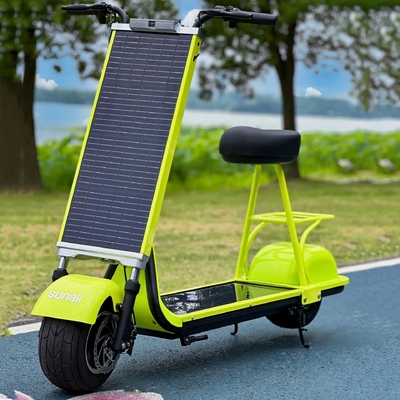 Scooter solar de 36 V con panel solar elegante y diseño plegable 35-70 km de alcance por carga
