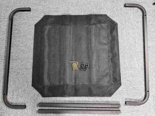 Electróforesis Tubo de acero de gran tamaño plegable cama de mascotas cuna de mascotas cama de perro elevada cama de malla