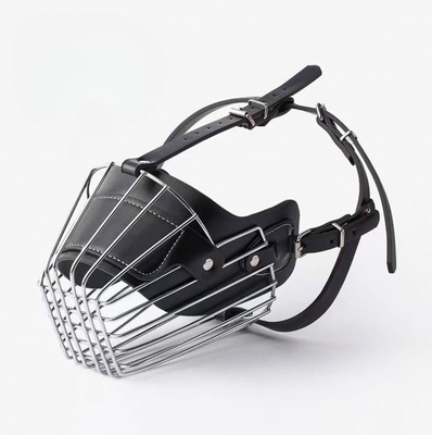 Máscara de hocico de perro ajustable extra grande para perros grandes Circunferencia del cuello 46-53cm Negro
