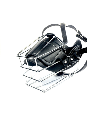 Máscara de hocico de perro ajustable extra grande para perros grandes Circunferencia del cuello 46-53cm Negro