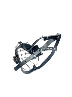 Máscara de hocico de perro ajustable extra grande para perros grandes Circunferencia del cuello 46-53cm Negro