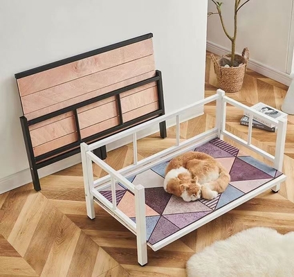 Cama de mascotas elevada de metal a prueba de humedad para perros y gatos de lujo Diseño sostenible