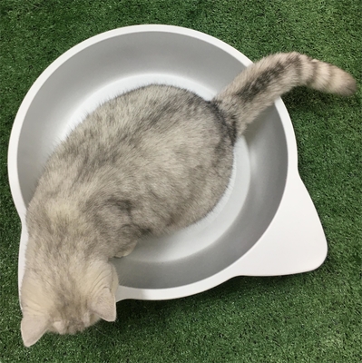 Material de aluminio en forma de cuenco de gato en forma de tazón redondo para su compañero peludo
