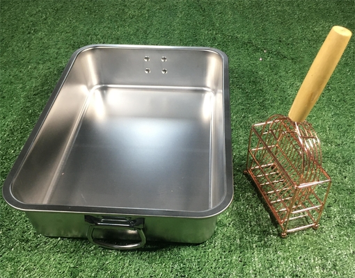 Cuenca de basura para gatos de acero inoxidable de 45x30x10cm Tipo abierto conveniente para limpiar las heces