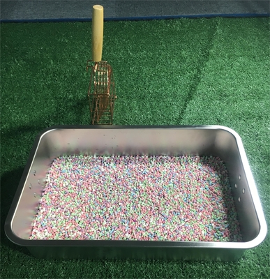 Cuenca de basura para gatos de acero inoxidable de 45x30x10cm Tipo abierto conveniente para limpiar las heces