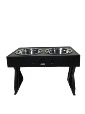 Mesa de elevación de mascotas Cuenca de alimentos de acero inoxidable Cuenca plegable de perro ajustable
