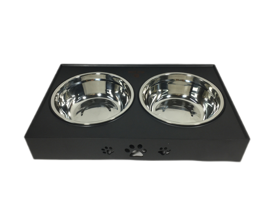 Mesa de elevación de mascotas Cuenca de alimentos de acero inoxidable Cuenca plegable de perro ajustable