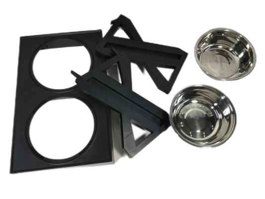 Mesa de elevación de mascotas Cuenca de alimentos de acero inoxidable Cuenca plegable de perro ajustable