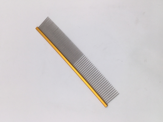 Logotipo personalizado Acero inoxidable Peinado para mascotas de 19cmx3.2cm para necesidades de aseo de mascotas