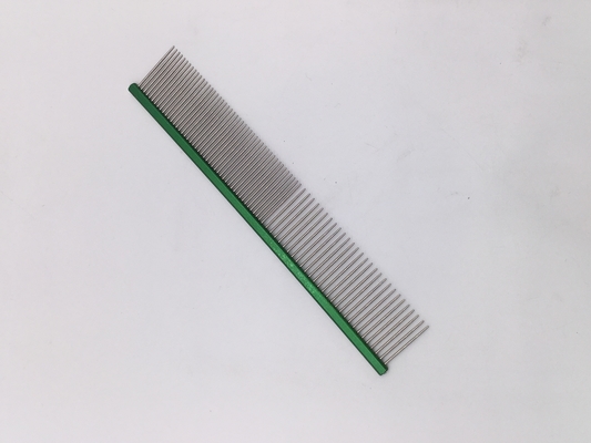 Logotipo personalizado Acero inoxidable Peinado para mascotas de 19cmx3.2cm para necesidades de aseo de mascotas