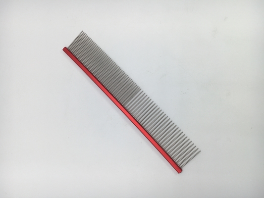 Logotipo personalizado Acero inoxidable Peinado para mascotas de 19cmx3.2cm para necesidades de aseo de mascotas