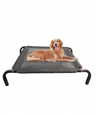 Logotipo personalizado Cama de perro de aluminio mediano elevada para enfriamiento y suministros para mascotas a prueba de agua