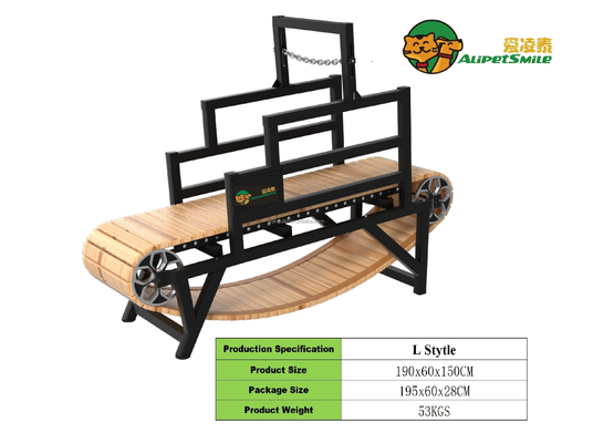 Alipetsmile Versión 2.0 Trampolín para perros de madera llevando la aptitud canina al siguiente nivel