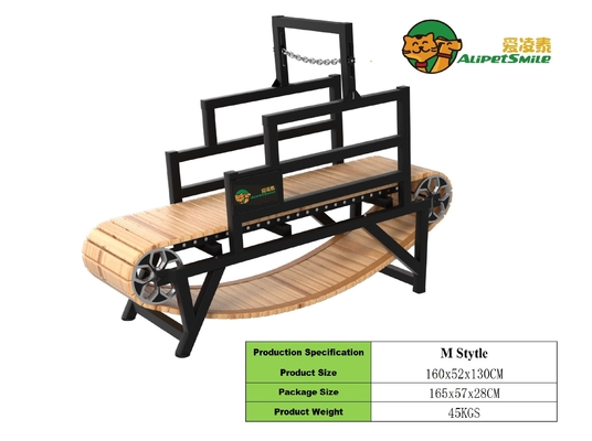 Alipetsmile Versión 2.0 Trampolín para perros de madera llevando la aptitud canina al siguiente nivel