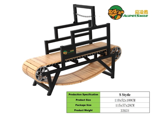 Alipetsmile Versión 2.0 Trampolín para perros de madera llevando la aptitud canina al siguiente nivel