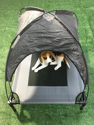 Cama de mascota elevada plegable grande de tela de Oxford sostenible para animales pequeños y medianos